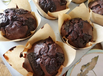 step4: 放入已預熱180度焗爐，焗約20-25分鐘即成。

*這個食譜可做大約8個鬆餅