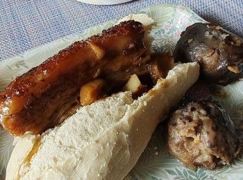 step1: 先將生麵㩛白法包入焗爐/氣炸以170度火焗15-20分鐘