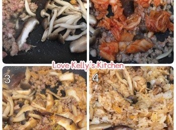 step2: 菇菇先洗乾淨再加薑烚一烚備用；