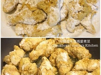 step4: 搖勻後取出待用，熱鑊倒入適量油待一會放進<a href="https://bit.ly/3zHU5V3" target="_blank" data-keyword="雞翼" class="guide-link"><strong>雞翼</strong></a> <span style="display:inline-block;vertical-align:middle;margin-top:-3px;color:initial;border-radius:3px;padding:2px 3px;font-size:12px;line-height:14px;background:#87d300;color:#fff;">即買</span> 半煎炸，