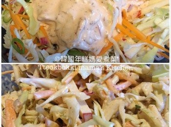 step5: 倒入醬料然後拌勻即可。
