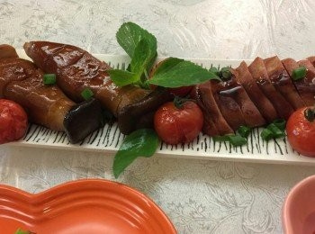 step7: 杏鮑菇切片上碟