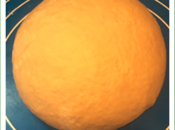 step1: 除榛子醬外， 所有粉團材料搓混，發酵大至兩倍。