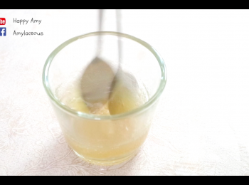 step1: 混合魚膠粉  6 克＋水 20 毫升，備用。