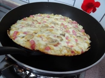 step9: pizza 好了, 好輕易就離鑊