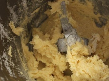 step5: 拌勻即可~別過度攪拌!之後將麵糰壓放在保鮮膜上~壓平~包密~冷藏1小時