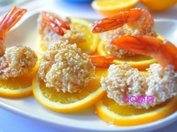 step10: 一道甜蜜簡單又美觀的芝麻炸蝦完成囉..