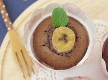 step10: 爆出來的香蕉挺可愛的 ♡

遠遠就能聞到可可香，越靠近鼻子越能聞到迷人香蕉香。