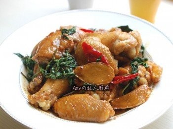 step5: 美味又下飯的三杯雞翅,也可以將雞翅改成其它的海鮮或菇類做成三杯口味喔!