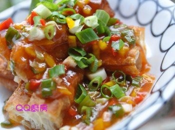 step8: 一道香甜茄汁油條完成了!