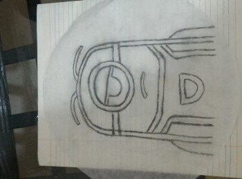 step1: 先在烘焙紙上畫出喜愛的圖形。