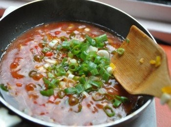 step6: 起鍋前放入蔥花攪拌數下即可
