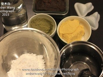 step5: 【<span class="group_1">水晶外皮</span>】準備食材、<span class="group_2">餡料</span>、粽子模型。