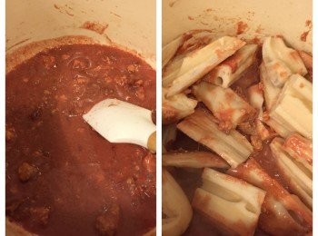 step3: 南乳壓爛再加水煮，放入蓮藕用中火煮一陣，加入肉排及調味料再加水(水大約加到食物面), 之後蓋上蓋轉細火炆1.5小時，最後落豆粉加水打埋個芡就完成