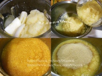 step5: 用中小火煮滾後，維持小火沸騰狀態，定時不斷順向攪拌，才不會燒焦喔！時間約1.5小時，煮至果醬整體呈適當濃稠度，冷卻後稠度會再增加