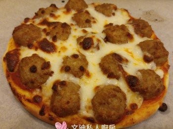 step3: 巳預熱的19-1功能水波爐打開,薄餅放下層焗6:30分鐘即成。(如想脆身啲可加多1分鐘)