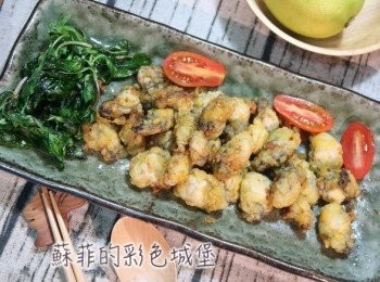 step9: 搭配翠綠的九層塔和些許胡椒粉，老公說：真是好好味啊～！