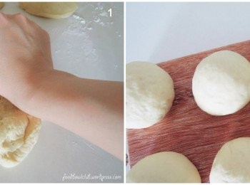 step4: 把面团里的空气撮出来再将面团制成小球状。