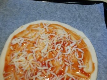 step5: 鋪上1/3的芝士