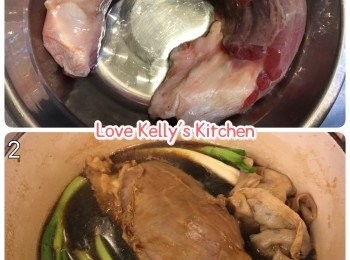 step1: 先將牛展飛水2-3分鐘盛起備用；