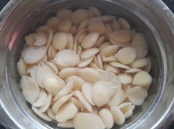 step5: 南杏，用清水浸洗