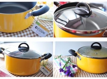 step9: 1.鍋身複合金材質鑄造，一體成型，絕不含PFOA之有毒物質 2.輕鬆使用，讓下廚便利性。 3.內層以不沾性複合金表面處理，易清洗，長時間使用也不會累積油垢。 4.陽極表面塗層處理，擁有極佳抗磨性、抗腐蝕性，讓你用得安心，吃得健康。 5.鍋底為抗耐磨塗層，長時間使用。 6.鍋底彩繪設計，增添使用上樂趣。