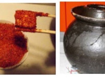 step4: 將沾過白酒的豆腐均勻的沾上調料，放入瓦壇子中即可。