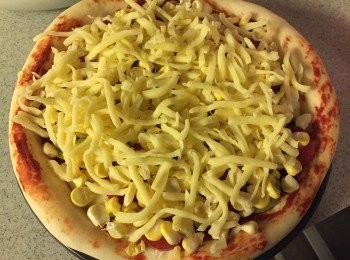 step10: 最後放上芝士, 預熱焗爐180度