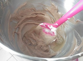 step5: -加入微暖的魚膠溶液攪勻