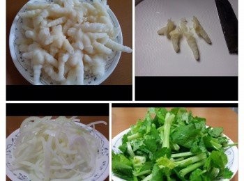 step1: 無骨<a href="https://bit.ly/3kLFTWO" target="_blank" data-keyword="雞腳" class="guide-link"><strong>雞腳</strong></a> <span style="display:inline-block;vertical-align:middle;margin-top:-3px;color:initial;border-radius:3px;padding:2px 3px;font-size:12px;line-height:14px;background:#87d300;color:#fff;">即買</span> 先溶雪，清洗開邊，用煲過放涼的凍滾水過一次，隔水備用。將洋蔥切幼絲，芹菜洗乾淨切短度，隔水備用