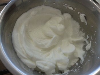 step4: 做綿花糖
步驟一、打企蛋白，然後放進雪櫃。