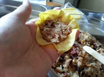 step17: 將一塊黃皮加上適量糯米飯