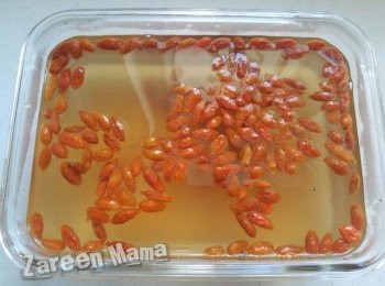 step5: 攤涼後倒入器皿雪一晚。