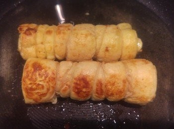 step6: 煎香後解線切件即成。