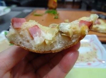 step10: 你地睇下披薩嘅組織，好成功呀！