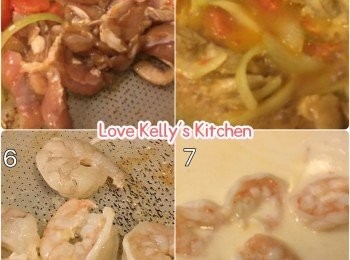 step2: 熱鑊後加入油，先炒蛋，盛起後洗乾淨鑊後再次落油(一定要熱)先好落飯去炒，炒鬆d飯後落少許鹽和加入已炒好的蛋，再兜均盛起；