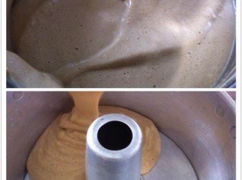 step4: 烘焙容器也是要乾爽，把麵糊倒入。