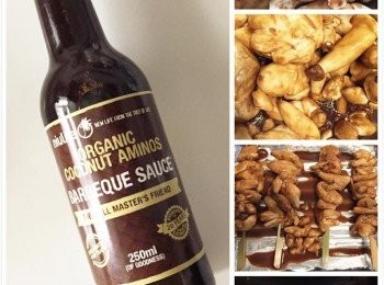 step3: 醬汁倒入杏鮑菇醃15分鐘。