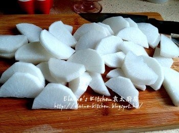 step4: 白蘿蔔去皮切片