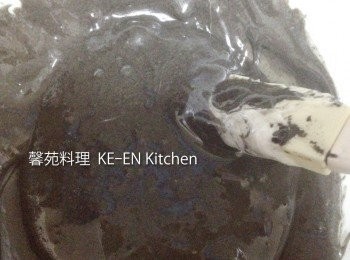 step2: 棉花糖溶化後快速攪伴