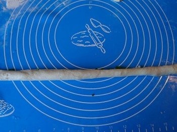 step7: 由下而上捲至長幼條形