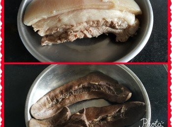 step9: 煲好後將腩肉，豬橫脷取出預備做另外2個餸