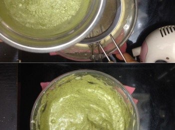 step2: 低筋麵粉和抹茶粉分2-3次篩入的,用翻拌的手法攪拌至無顆粒