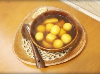 step9: 好多黃澄澄的地瓜圓呀&gt;///