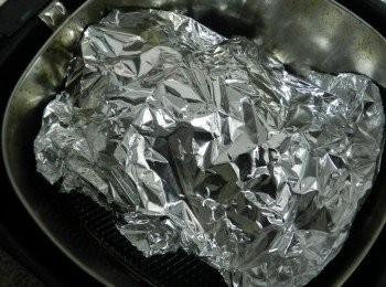 step8: 蓋上錫箔紙，160度10分