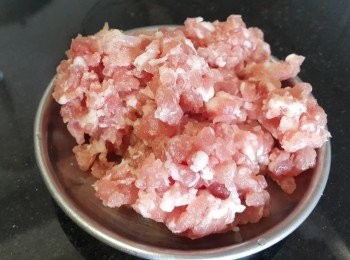 step6: 免治豬肉