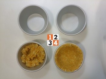 step3: 放入布丁杯沿著杯緣壓平備用