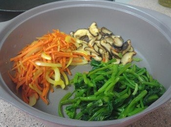 step4: 將所有配菜放在一大鍋中備用