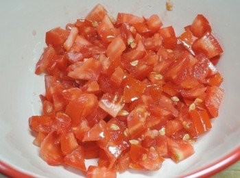 step1: 番茄切丁
