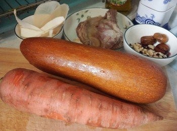 step1: 材料準備好, 蝴蝶腩先飛水, 備用